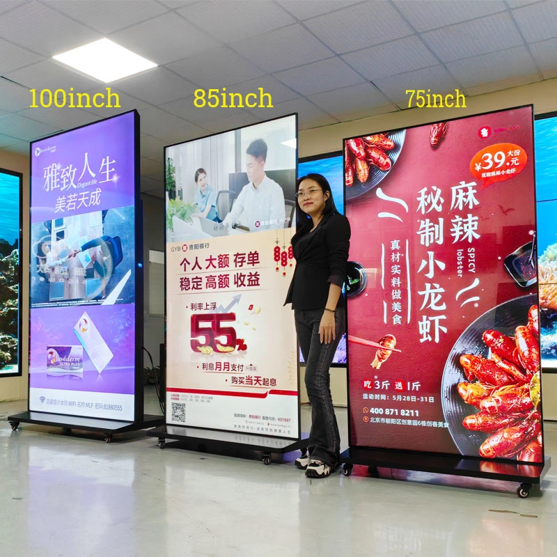 75 Inch Floor Stand None Touch Screen EXW Price 799 USD Digital Signage