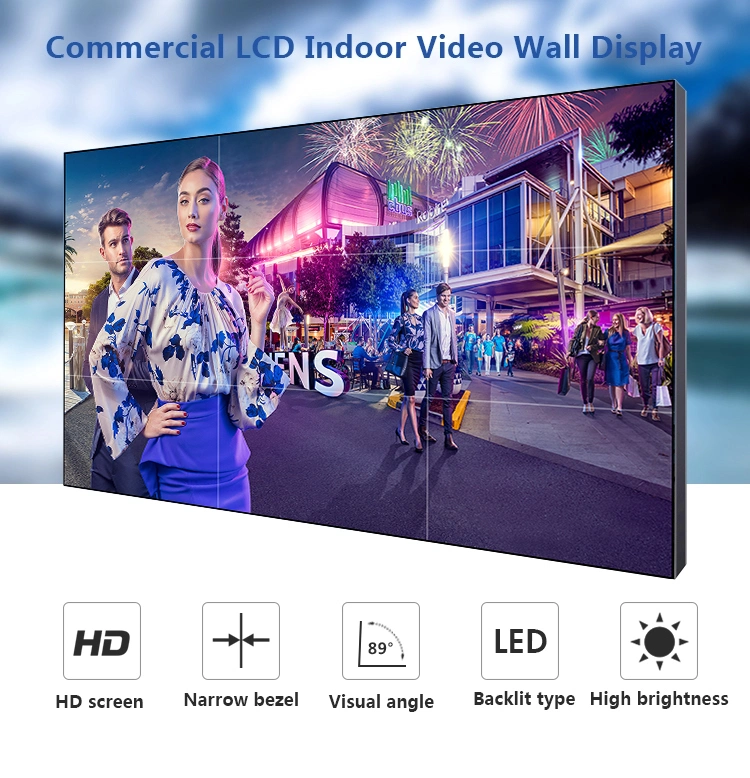 High Resolution Digital Signage Narrow Bezel Seamless 55&quot; 4K Touch Screen LCD Video Wall