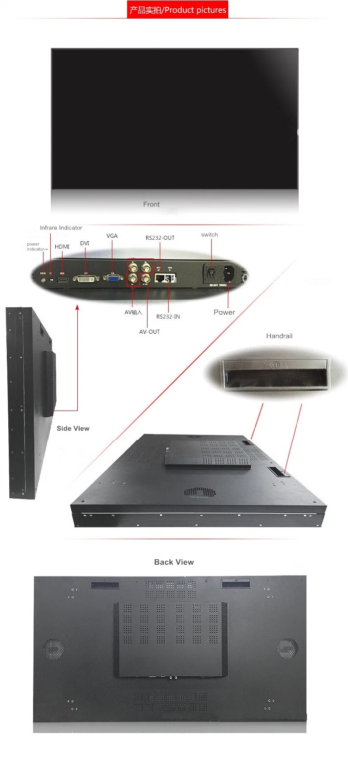 LG LD490DUN-THC1 video wall LED display with RS232 line