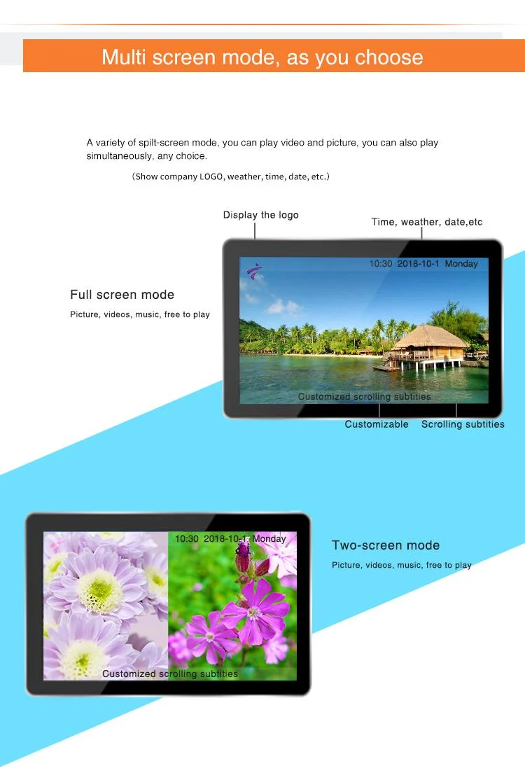 Ultra Thin Outdoor Waterproof Advertising LCD Kiosk Wall Mounted Touch Screen LCD Digital Signage