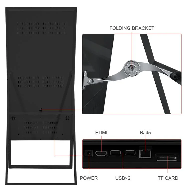 Cloud Server Intelligent Split Screen LCD Display Media Ads Player Indoor Portable Digital Signage