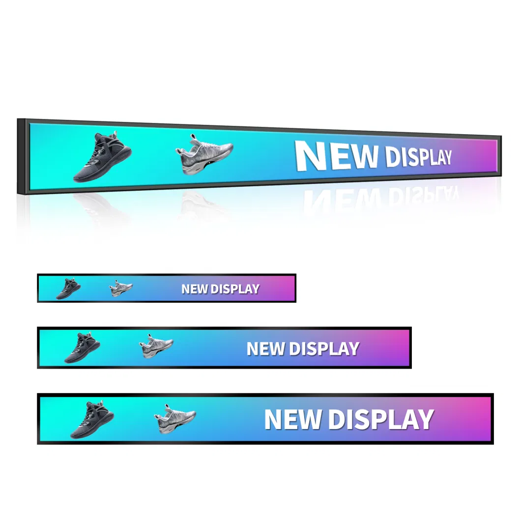 36.6 Inch Exhibition Banner Bar Type LCD Display Digital Advertising Signage