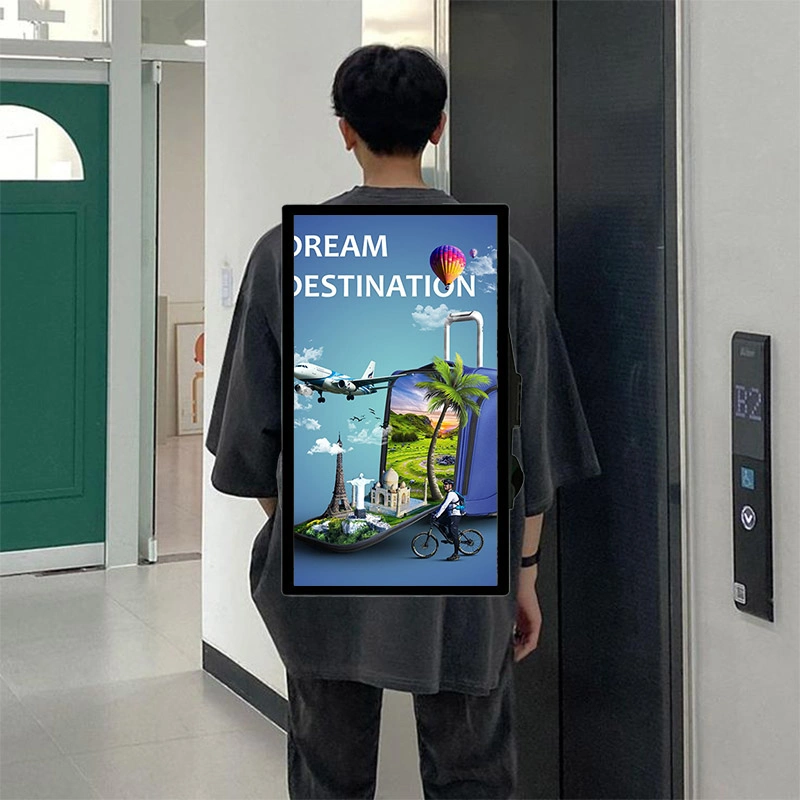 Custom Wholesale Walking Billboard LCD Portable Backpack Advertising Digital Signage