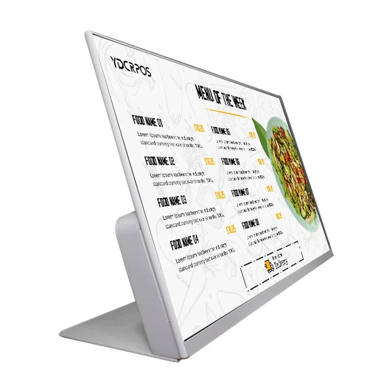 24&quot; HD Screen LCD Digital Menu Board Restaurant Touch Order Screen for Advertising Digital Menu Signage