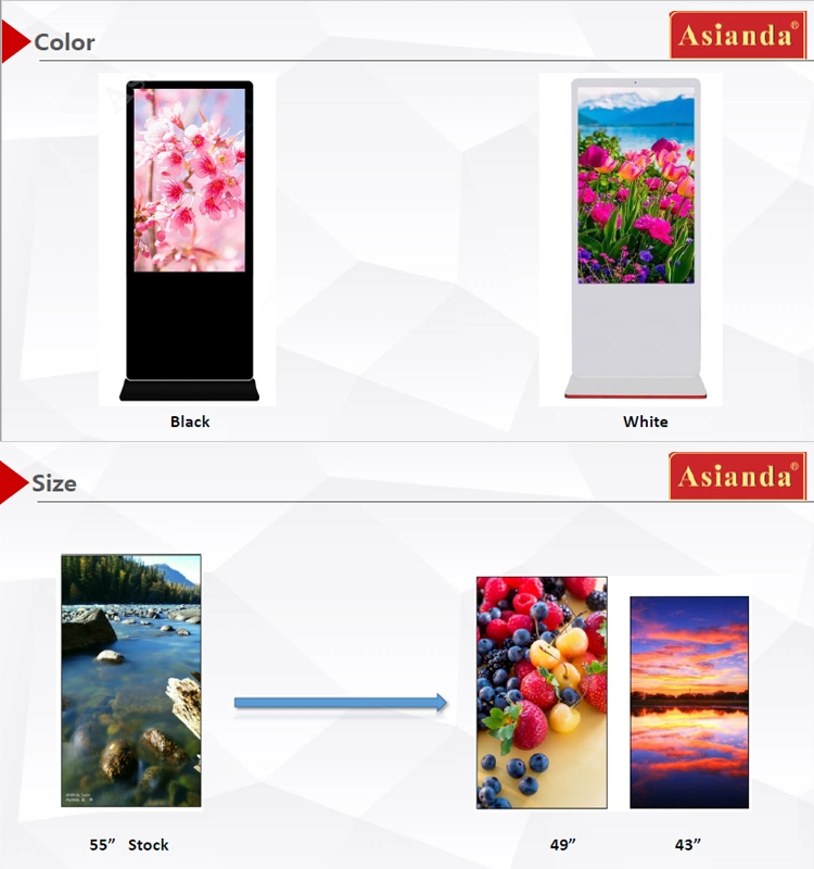 55inch Vertical Advertising LED Display Touch Digital Signage for Sales