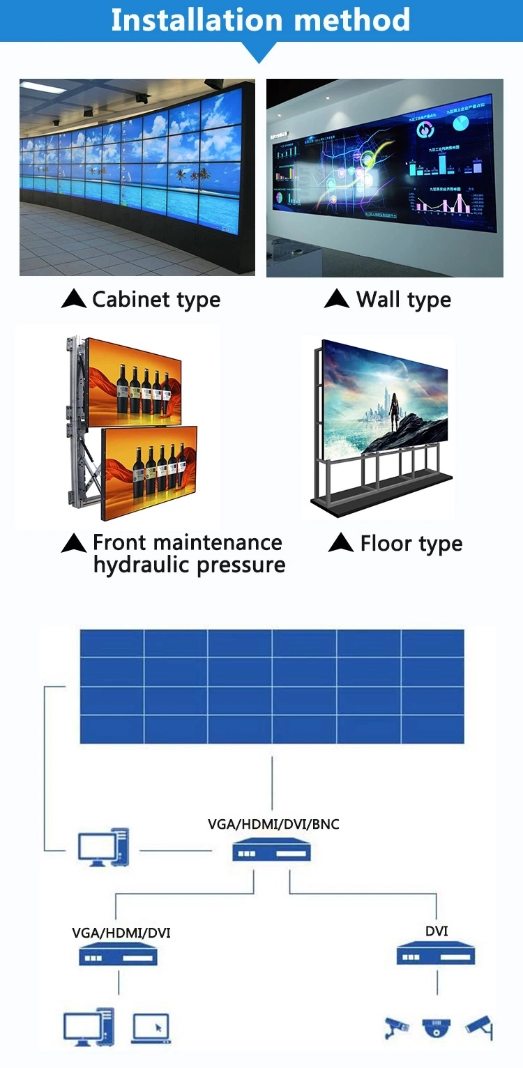 Hight Quality Hot Sale 55inch LCD Video Wall 2X2 Video Wall 8mm Ultra Narrow Bezel Video Display Wall