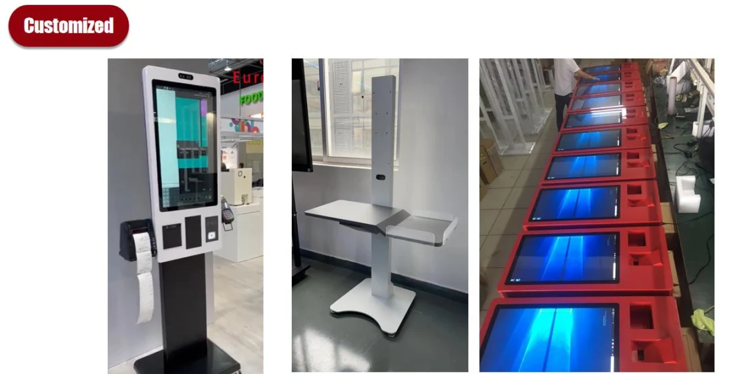 Touch Screen Display Food Ordering System 32 Inch Self-Service Restaurant Payment Kiosk