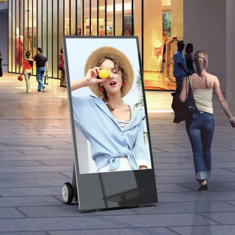 High Brightness Advertising Screen a-Frame Display Battery Powered 43 Inch Outdoor Portable Digital Signage