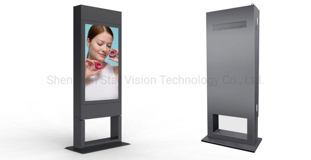 55 Inch Waterproof IP65 Floor Stand Interactive Outdoor Digital Signage Advertising Kiosk