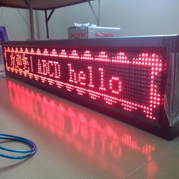 1920X320 P10 DIP Single Color Smi-Outdoor Message Scrolling LED Display Sign