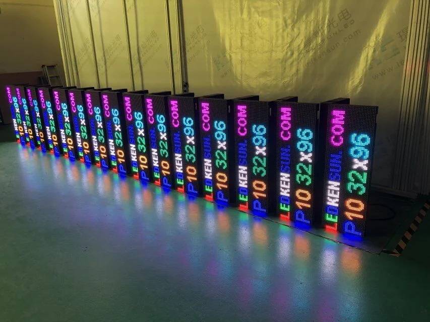 Text Scrolling 2 Lines P10 Outdoor Advertising LED Display Sign