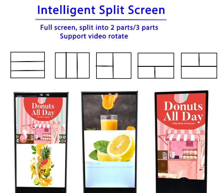 New Design Indoor Smart Media 55 Inch Interactive Kiosk Double Sided Digital Signage Kiosk