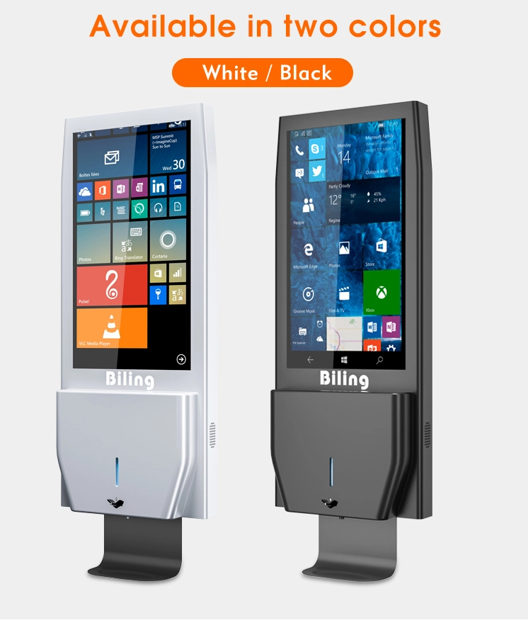 Automatic Hand Sanitizer Dispenser 21.5 Inch Wall Mount LCD Advertising Display Digital Signage Kiosk