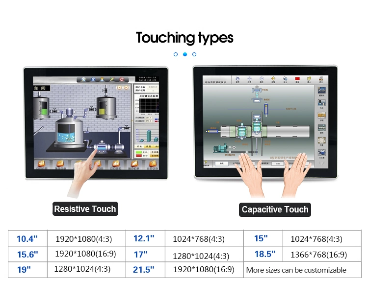 15.6 Inch 1920*1080 10 Points Capacitive Touch Screen Panel PC Embedded Computer Wall Mounted All in One for Kiosk