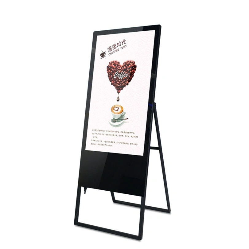 32-Inch Portable Floor Standing Network Media Video Ad Player LCD Digital Signage High-Definition Advertising Display Touch Screen Kiosk