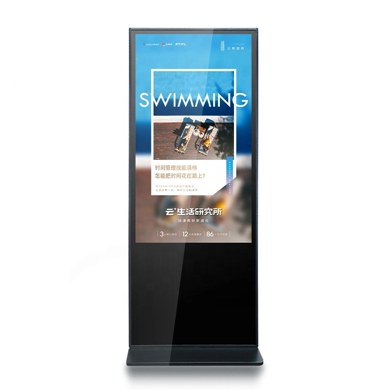 Floor Standing Indoor Advertising Totem 55 Inch LCD Touch Screen Digital Signage and Display Kiosk