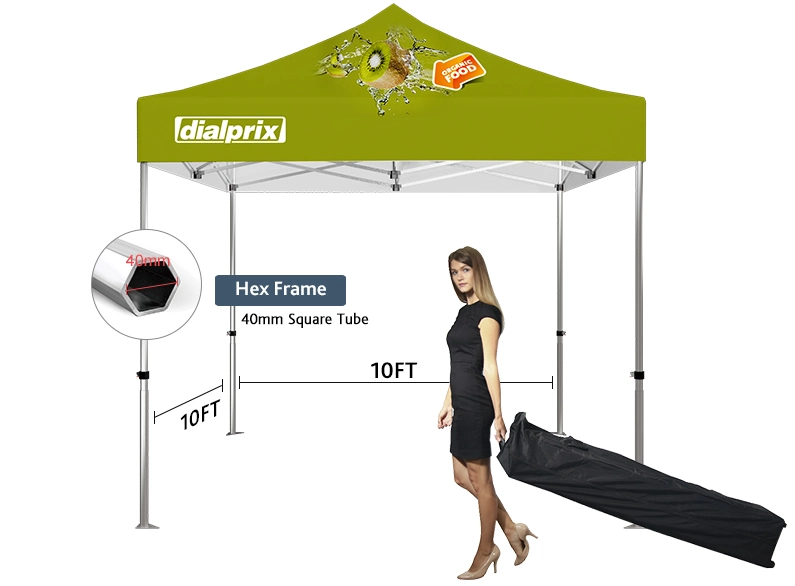 Custom Portable Large Heavy Duty Aluminum Frame White Gazebo Pop up Canopy Tent with Sides for Outdoor Trade Show Beach Party Events Advertising 10X10 10X20