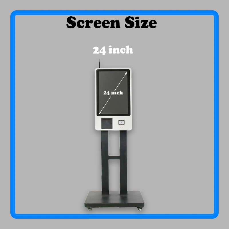 24inch Wall-Mounted Touch Screen Self Service Digital Android Kiosk with Thermal Printer