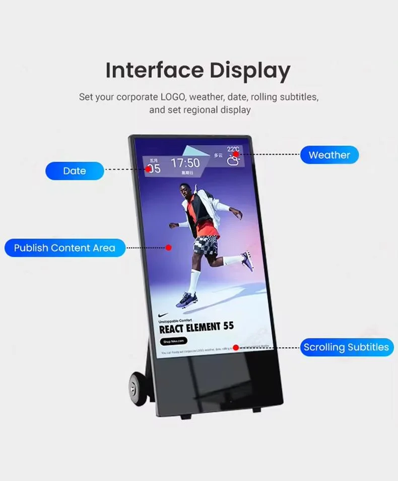 360spb Battery-Powered Outdoor Digital Poster Signage