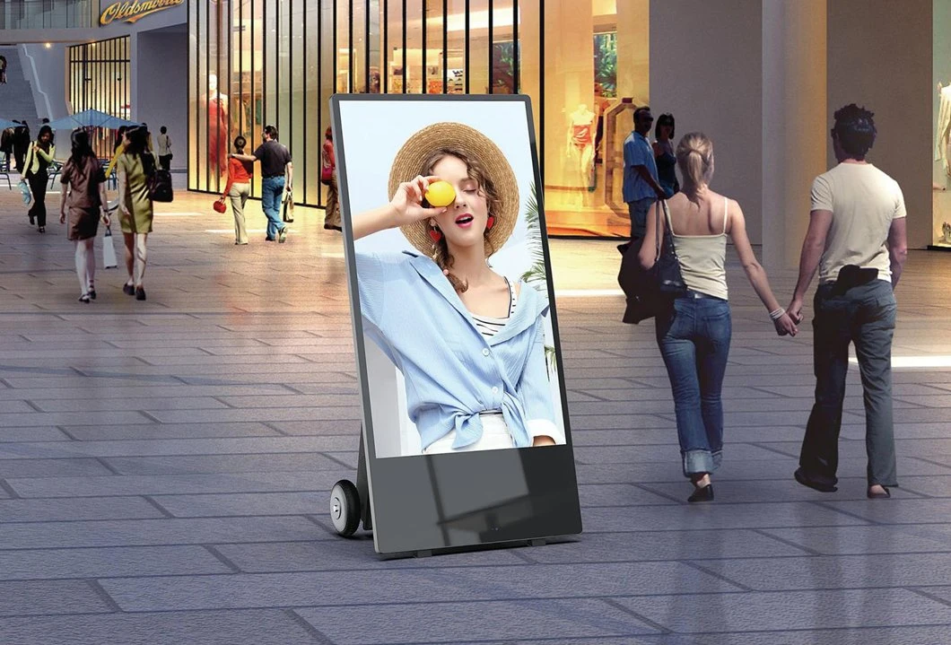 43 Inch Kiosk Display Stand Digital Signage Portable Outdoor Digital Signage with Battery LCD Advertising Player