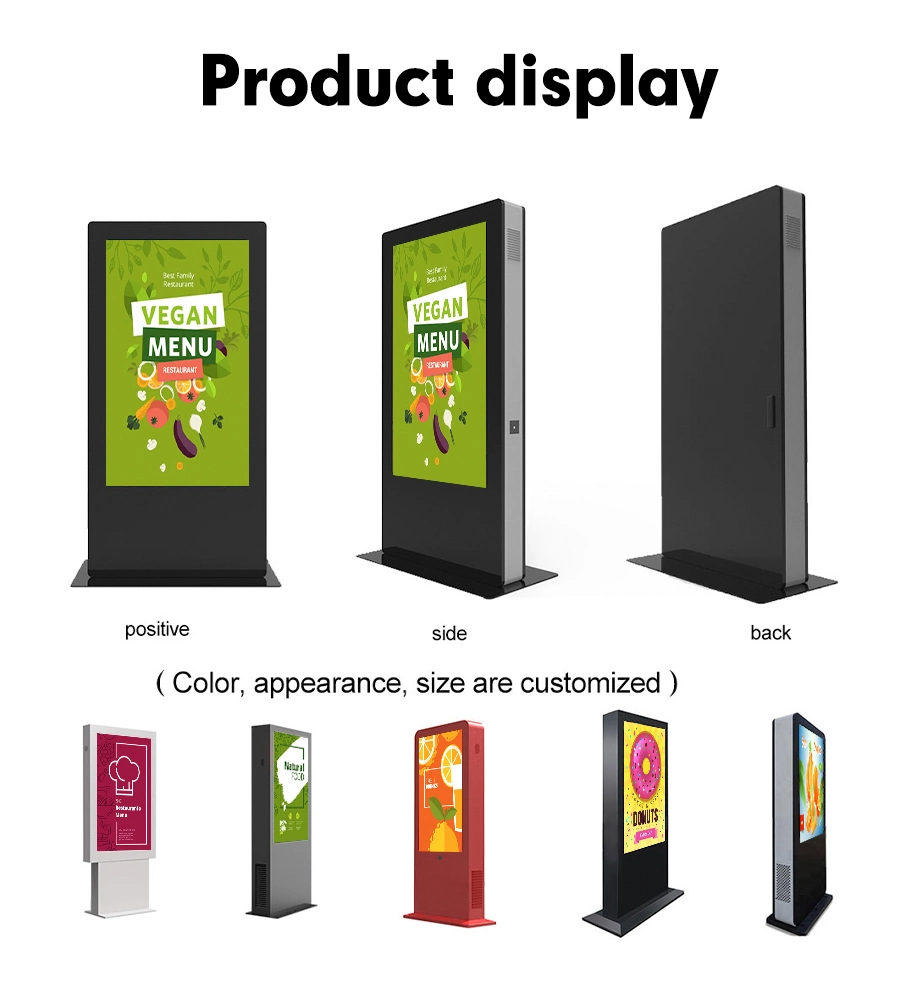 55 Inch Outdoor Advertising Display IP65 Advertisement Screen Wall Mount Digital Signage Touch Kiosk LCD Display