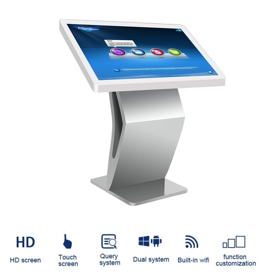 32-65inch Interactive Touch Screen PC Public Information Wayfinding Self Service Kiosk