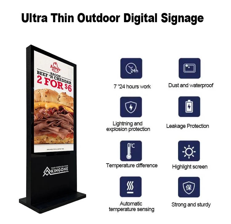 43inch High Brightness Waterproof Outdoor Advertising LCD Monitor Kiosk Display