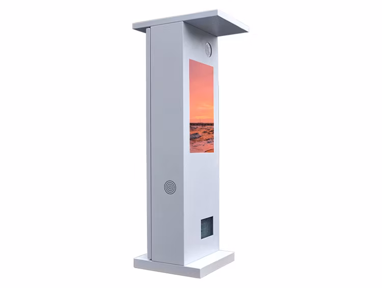Advertising Players 24 Inch Intelligent Road Gate Outdoor Advertising Machine Commercial Kiosk LCD Touch Screen PC LED Digital Signage
