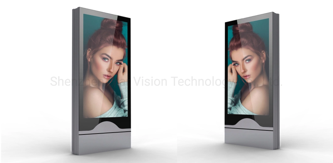 Free Standing High Resolution LCD Digital Totem Advertising Kiosk for Shopping Mall