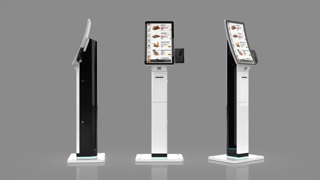 Restaurant Self Service Ordering Kiosk with 23.6 Inch Curved Touch Screen