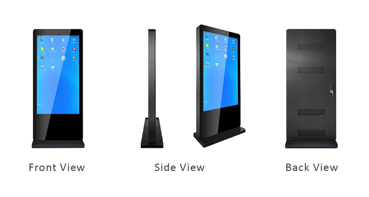 Free Standing Capacitive Touchscreen Totem Display Standalone / Network Outdoor Digital Signage Advertising Kiosk