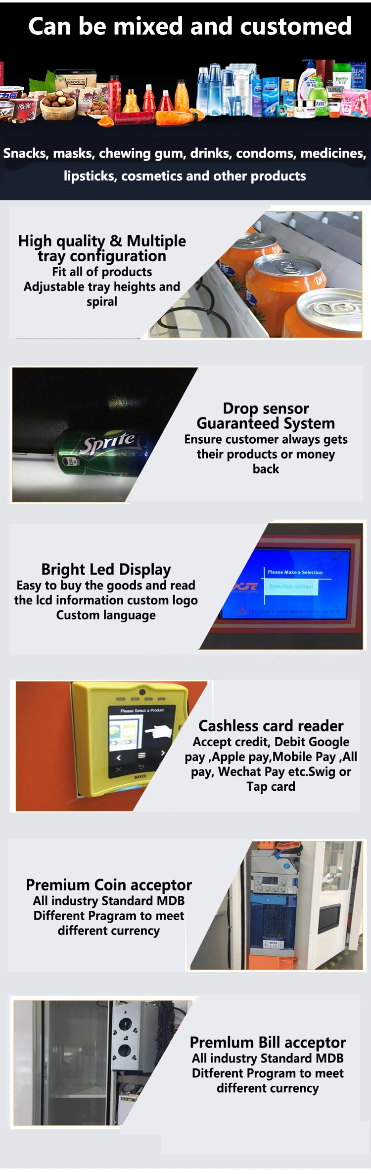 21.5 Inch Lobby Self Ordering Kiosk in Restaurant All in One Self Payment System Capacitive Touch Screen Kiosk