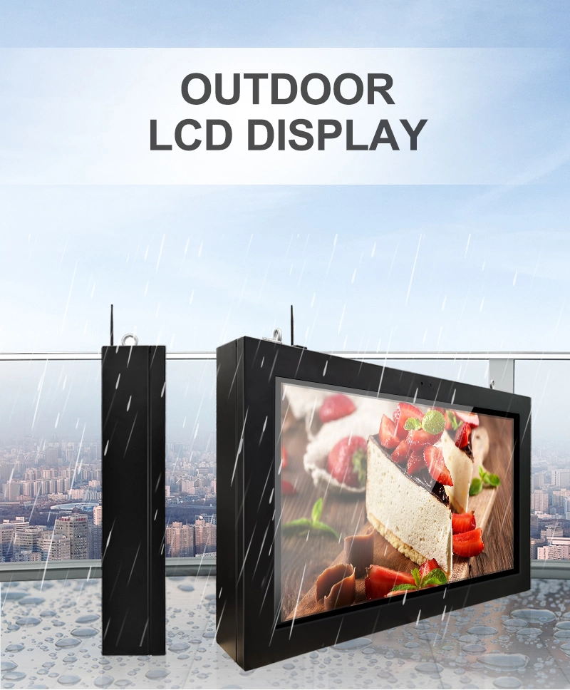 High Brightness Commercial Outdoor Digital Signage Advertising Player Screen Wall Mount Outdoor Display Screen