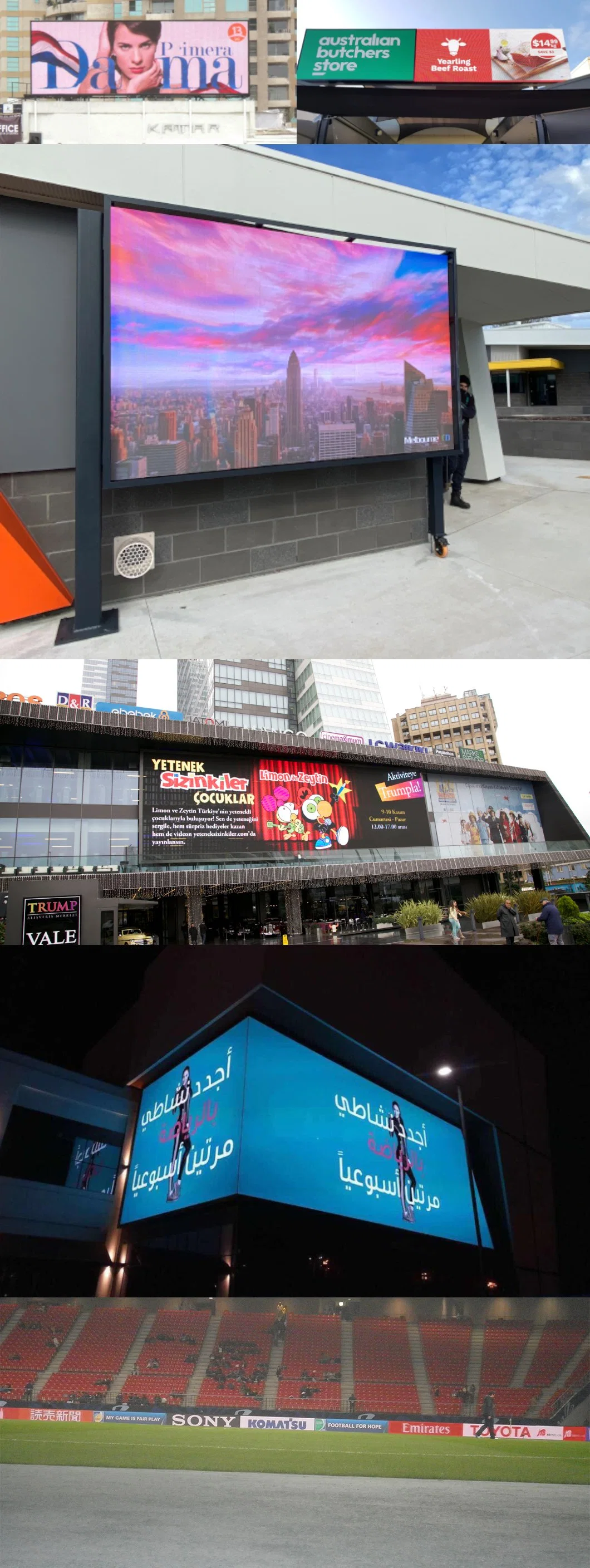 Outdoor SMD RGB Full Color HD Video Wall LED Display Screen Traffic Sign