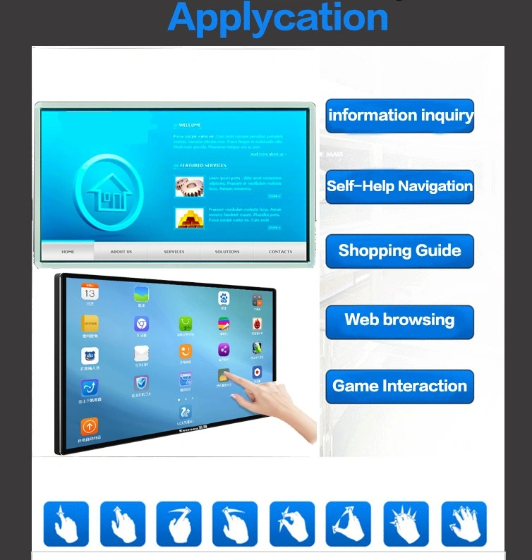 Android Interactive All in One Touch Digital Signage Kiosk