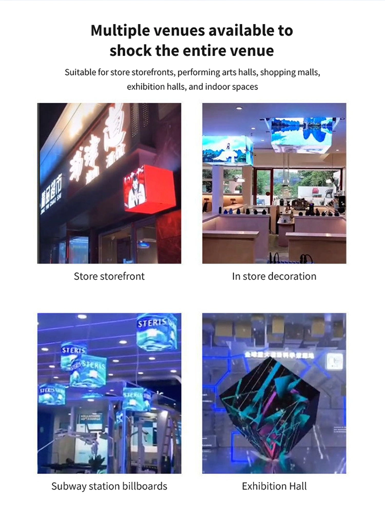 LED Cube Display P2.5 P3 P3.91 P4 WiFi 4G Digital Signage and Displays Advertising Indoor Outdoor Cube LED Screen