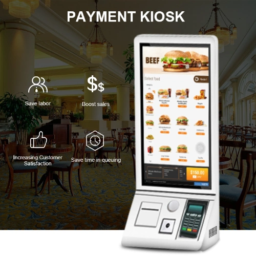 32inch Kiosk Fast Food Restaurant Prepaid Cashless Smart Touch Screen Self Service Ordering Payment Kiosk Check in Kiosk for Sale