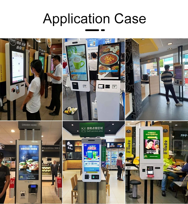 Totem Fast Food 21.5 24 32 Inch Touch Screen POS Self Checkout Machine Self Service Payment Ordering Kiosk for Kfc/Restaurants