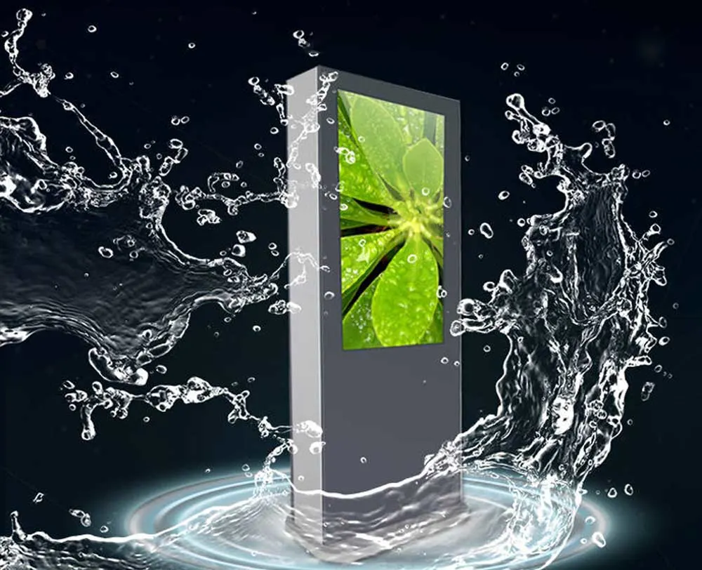 Outdoor Floor Standing LCD Display Advertising Interactive Totem Kiosk LCD Digital Signage Kiosk