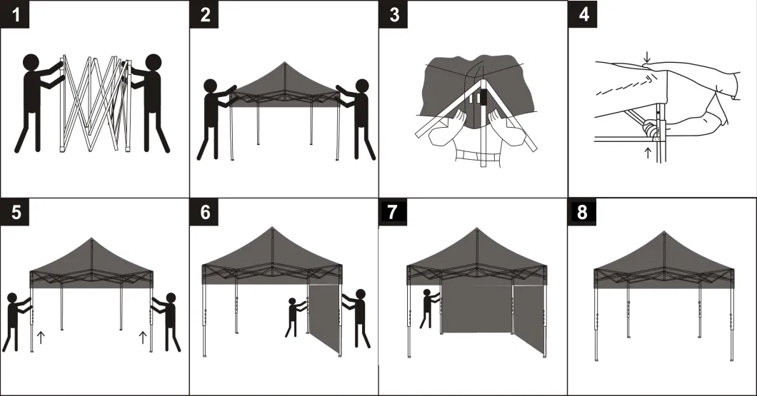 Custom 3X3 3X6 3X4.5 Ez Commercial Folding Aluminum Pop up Canopy Tent Gazebos Marquee for Outdoor Event Trade Show Advertising Logo Printed Portable 10X10