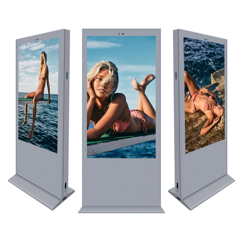 Freestanding Customized Outdoor Capacitive 2500nits Outdoor LCD Display Screen Digital Advertising Screen Outdoor Touch Screen Kiosk