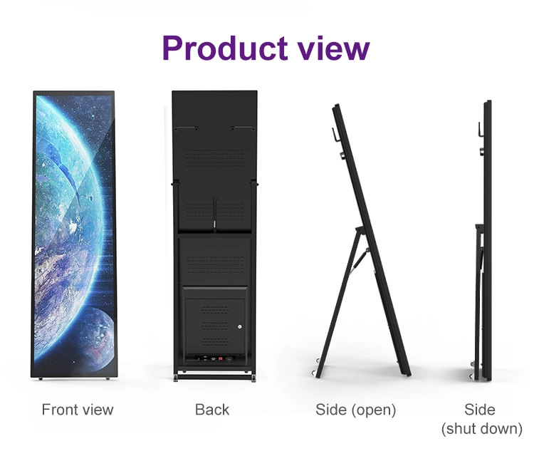 New Design Portable LCD Digital Signage Indoor Semi Outdoor Floor Stand Touch Screen Advertising Display Kiosk