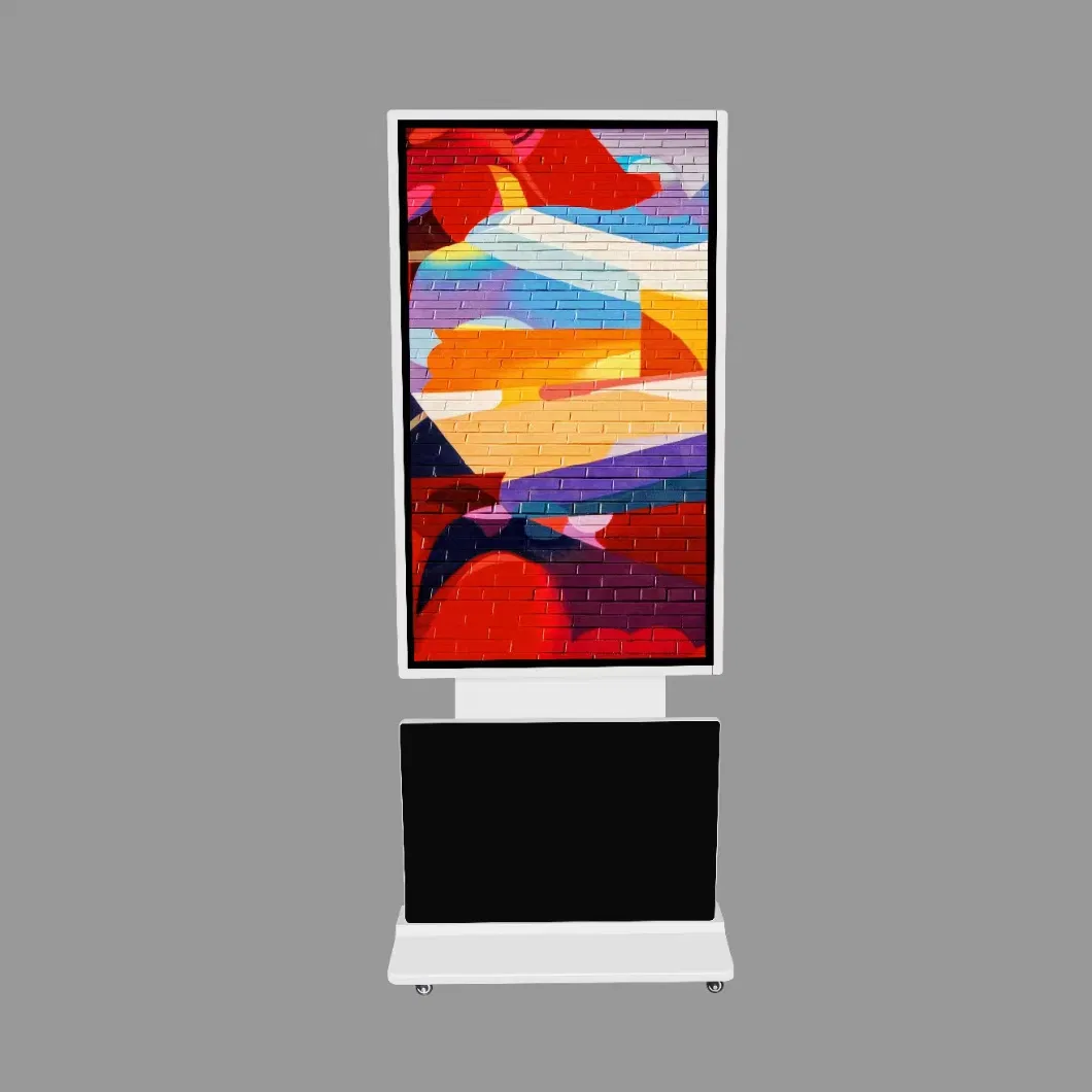 43 Inch Rotating Floor Standing Advertising Standalone Digital Signage Stands