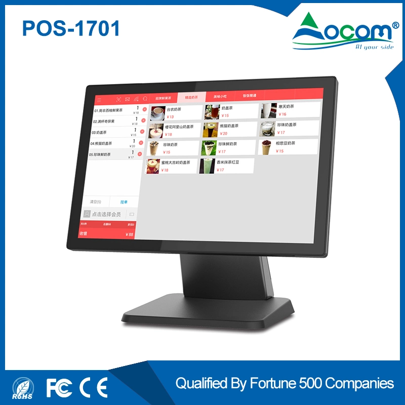 POS-1513 15.1 Inch Restaurant Ordering All in One Touch Screen POS System