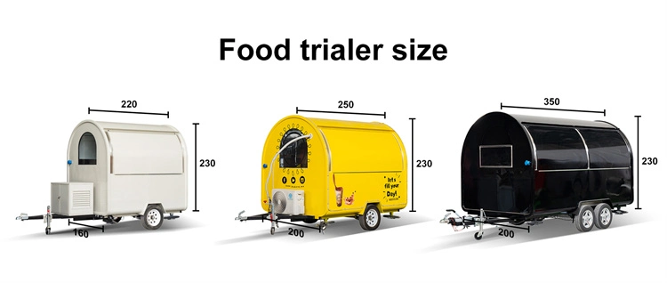 New Design Coffee Shop Mobile Motorcycle Pizza Ice Cream Electric Food Vans Truck Cart Kiosk