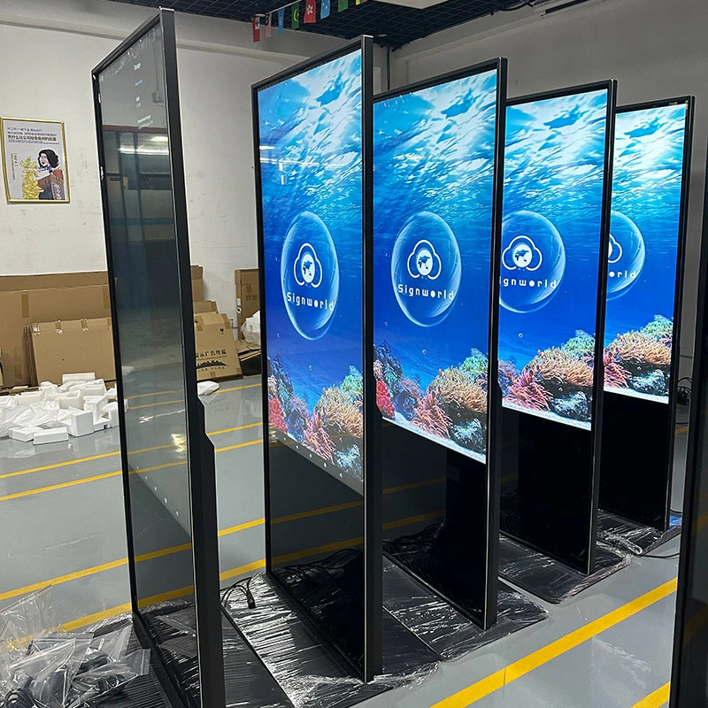 Vertical Infrared Touch Display Screen LCD Full Color Monitors Android 55 65 75 Inch Digital Signage Totem Kiosk