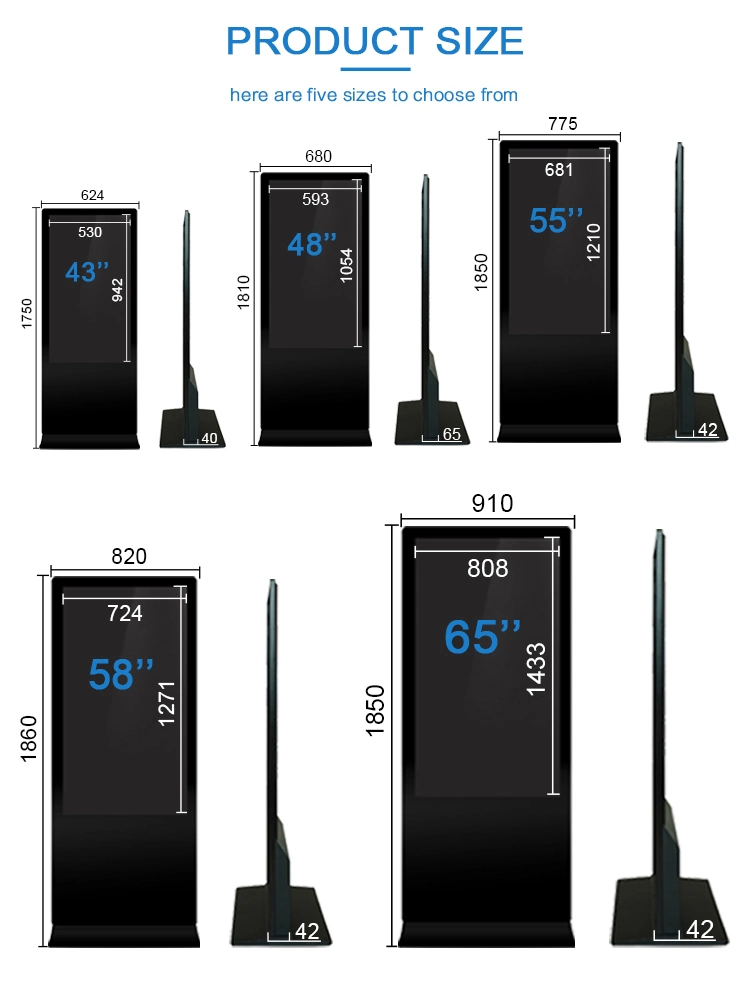 Android Touch Screen Advertising Machine Kiosk for Supermarket