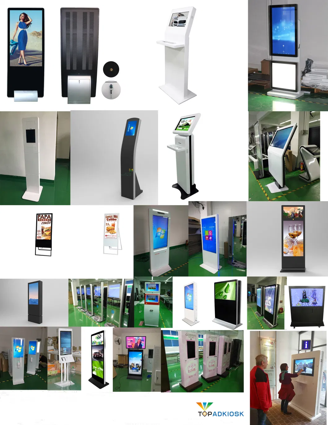 55inch Double Side Outdoor LCD Touch Kiosk