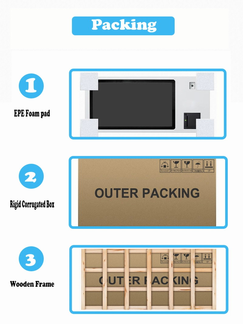 24inch Wall-Mounted Touch Screen Self Service Digital Android Kiosk with Thermal Printer