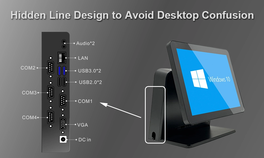 All in One Restaurant Ordering Windows OS 15&quot; Touch Screen POS System